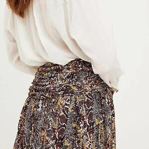 Free People snake print mini skirt size women's 0